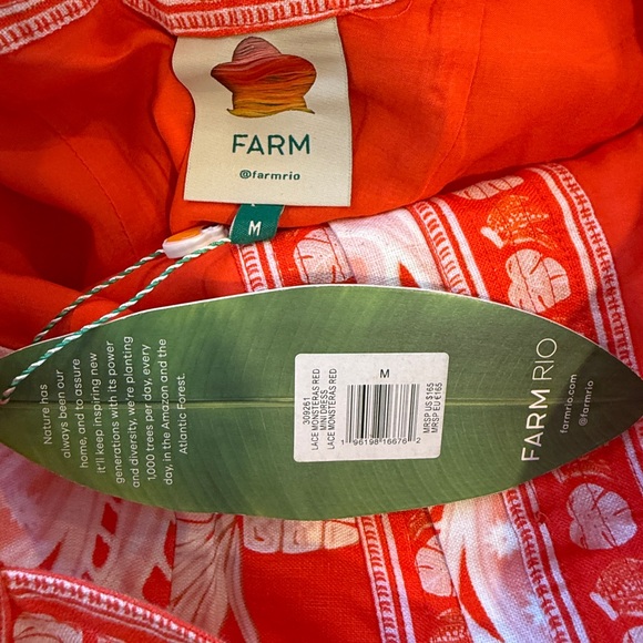 FARM Rio Monsteras Red Mini Dress - Picture 7 of 7